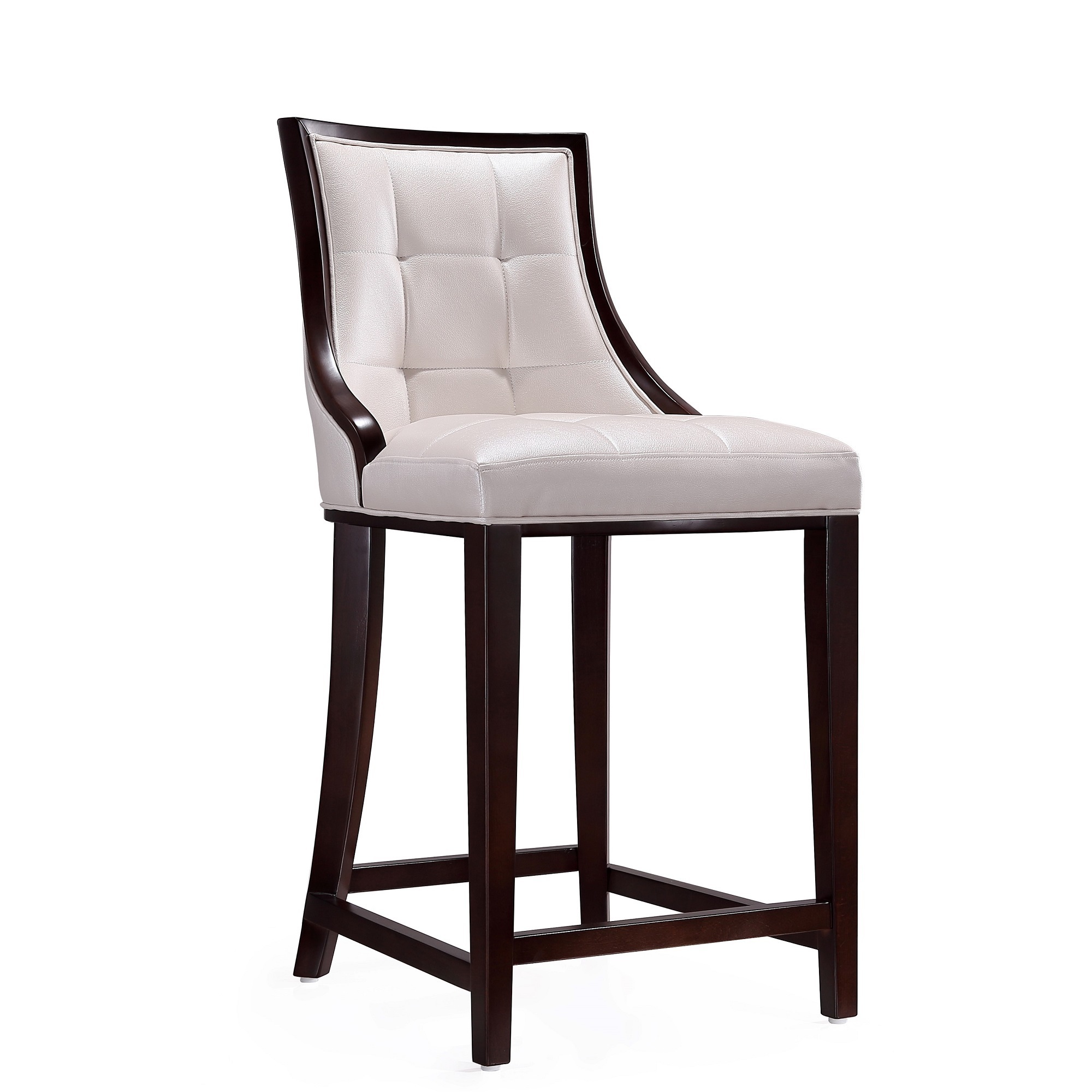 Manhattan Comfort, Fifth Ave 39.5in. White Beech Wood Height Stool, Primary Color White, Included (qty.) 1 Model# CS012